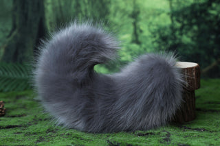 Gray shepherd dog tail and ear Shiba Inu dog ear and tail set dog tail butt plug animal cosplay petplay puppy ear and tail therian puppy kemonomimi