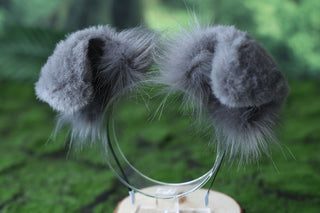 Gray shepherd dog tail and ear Shiba Inu dog ear and tail set dog tail butt plug animal cosplay petplay puppy ear and tail therian puppy kemonomimi