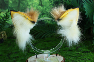 Flexible and soft real fur fox tail and ear faux fur ear wolf tail butt plug and ear cat tail petplay anime cosplay role play therian fox kemonomimi