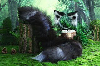 Real fur fox ear and tail butt plug faux fur ear wolf tail and ear cat ear and tail petplay kittenplay anime cosplay role play therian fox kemonomimi