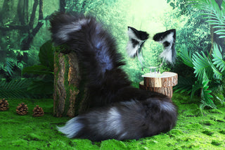 Real fur fox ear and tail butt plug faux fur ear wolf tail and ear cat ear and tail petplay kittenplay anime cosplay role play therian fox kemonomimi