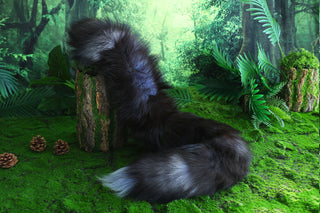 Real fur fox ear and tail butt plug faux fur ear wolf tail and ear cat ear and tail petplay kittenplay anime cosplay role play therian fox kemonomimi