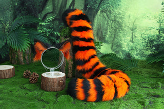 Garfield cat tail and ear set cat ear and tail butt plug anime cosplay kitten tail and ears kittenplay fox ears and tail wolf ear and tail kemonomimi