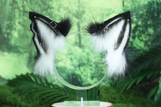 Faux fur fox ear and tail butt plug curved wolf tail and ear cat tail and ear kitten ear and tail set anime cosplay fox kemonomimi wolf ear and tail
