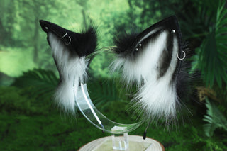 Faux fur fox ear and tail butt plug curved wolf tail and ear cat tail and ear kitten ear and tail set anime cosplay fox kemonomimi wolf ear and tail