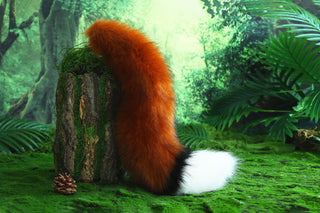 Faux fur fox ear and tail butt plug curved wolf tail and ear cat tail and ear kitten ear and tail anime cosplay ear and tail petplay fox kemonomimi