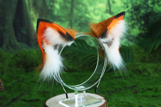 Faux fur fox ear and tail butt plug curved wolf tail and ear cat tail and ear kitten ear and tail anime cosplay ear and tail petplay fox kemonomimi