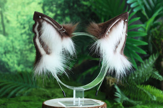 Faux fur fox ear and tail butt plug curved wolf tail and ear cat tail and ear kitten tail anime cosplay fox ear and tail kemonomimi wolf ear petplay