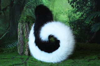 Black white puppy ear and tail butt plug set puppy kemonomimi faux fur shepherd dog tail and ear Shiba Inu dog ear and tail animal cosplay puppy play
