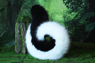 Black white puppy ear and tail butt plug puppy kemonomimi faux fur shepherd dog tail and ear Shiba Inu dog ear and tail animal cosplay puppy play