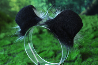 Black white puppy ear and tail butt plug puppy kemonomimi faux fur shepherd dog tail and ear Shiba Inu dog ear and tail animal cosplay puppy play