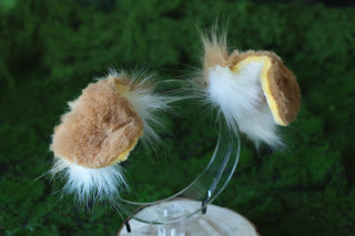 Blonde faux fur shepherd dog tail and ear set Shiba Inu dog ear and tail butt plug set animal cosplay petplay puppy ear and tail set puppy kemonomimi