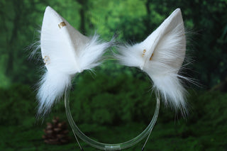 White puppy ear and tail butt plug set puppy kemonomimi faux fur shepherd dog tail and ear Shiba Inu dog ear and tail anime cosplay puppy play
