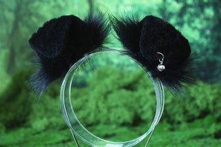 Black puppy ear and tail butt plug puppy kemonomimi faux fur shepherd dog tail and ear Shiba Inu dog ear and tail set animal cosplay puppy play