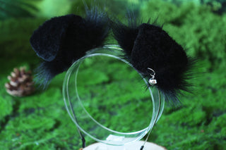 Black puppy ear and tail butt plug puppy kemonomimi faux fur shepherd dog tail and ear Shiba Inu dog ear and tail set animal cosplay puppy play