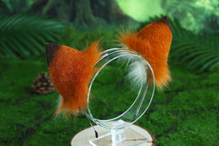 Faux fur fox ear and tail butt plug curved wolf tail and ear cat tail and ear kitten ear and tail anime cosplay ear and tail petplay fox kemonomimi