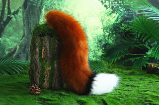 Faux fur fox ear and tail butt plug curved wolf tail and ear cat tail and ear kitten ear and tail anime cosplay ear and tail petplay fox kemonomimi