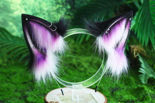 Faux fur fox ear and tail butt plug curved wolf tail and ear cat tail and ear kitten ear and tail set anime cosplay ear  fox kemonomimi wolf petplay