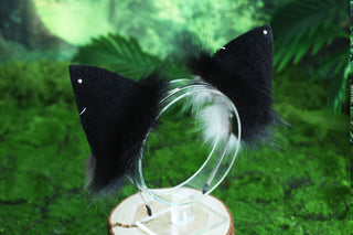 Faux fur fox ear and tail butt plug curved wolf tail and ear cat tail and ear kitten ear and tail set anime cosplay ear  fox kemonomimi wolf petplay