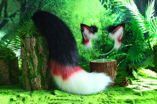 Fox ear and tail butt plug faux fur fox kemonomimi wolf ear and tail anime cosplay petplay cat ear and tail kitten ear and tail furry tail therian ear