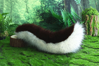 Dark brown white shepherd dog tail and ear set Shiba Inu dog ear and tail animal cosplay petplay puppy ears and tail kemonomimi puppy play ears