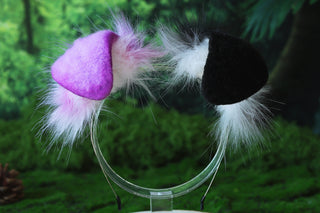 Faux fur shepherd dog tail and ear set shiba Inu dog ear and tail big curved puppy tail anime cosplay petplay light puppy ear and tail kemonomimi