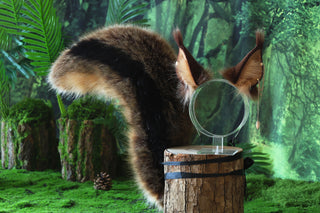 Squirrel ear and tail faux fur  squirrel tail and ear set animal cosplay Tamias striatus ear and tail squirrel kemonomimi squirrel petplay