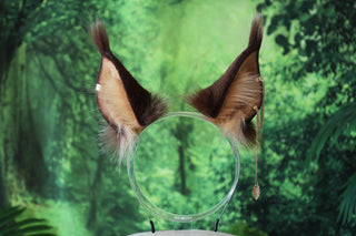 Squirrel ear and tail faux fur  squirrel tail and ear set animal cosplay Tamias striatus ear and tail squirrel kemonomimi squirrel petplay