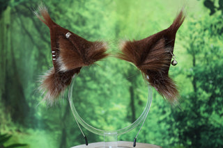 Squirrel ear and tail faux fur  squirrel tail and ear set animal cosplay squirrel ear and tail furry squirrel kemonomimi squirrel therian