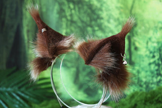 Squirrel ear and tail faux fur  squirrel tail and ear set animal cosplay squirrel ear and tail furry squirrel kemonomimi squirrel therian