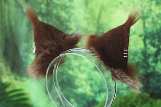 Squirrel ear and tail faux fur  squirrel tail and ear set animal cosplay squirrel ear and tail furry squirrel kemonomimi squirrel therian