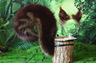 faux fur squirrel ear and tail butt plug squirrel tail and ear set animal cosplay squirrel ear and tail furry squirrel kemonomimi squirrel therian