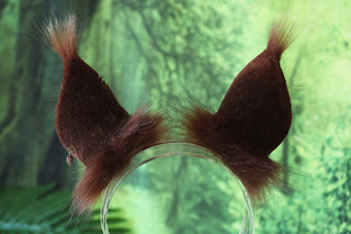 faux fur squirrel ear and tail butt plug squirrel tail and ear set animal cosplay squirrel ear and tail furry squirrel kemonomimi squirrel therian