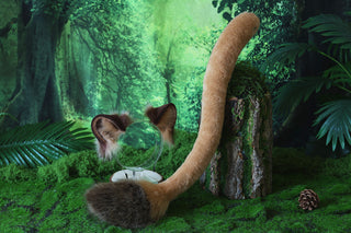 Realistic Faux fur lion ear and tail butt plug set kemonomimi lion tail and ear headband petplay anime cosplay furry lion therian halloween gifts