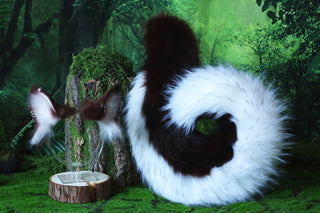 Coffee white puppy ear and tail butt plug puppy kemonomimi faux fur shepherd dog tail and ear Shiba Inu dog ear and tail animal cosplay puppy play