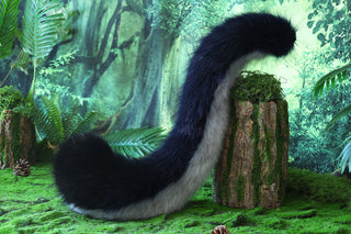 Blue gray stitching fox ears and tail curved wolf tail plug and ears cat tail and ears kitten ears and tail anime cosplay role play kittenplay
