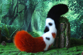 Faux Fur Snow Leopard Ear and Tail Butt Plug Set Role Play Realistic Snow Leopard Cosplay Jaguar Ear and Tail Kemonomimi Jaguar Therian Furry Leopard