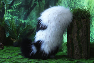 White Black Faux fur cat tail butt plug and ears kitten ears and tail kemonomimi fox ears and tail curved wolf tail and ears anime cosplay role play