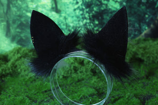 White Black Faux fur cat tail butt plug and ears kitten ears and tail kemonomimi fox ears and tail curved wolf tail and ears anime cosplay role play