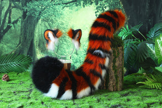Tiger ear and tail set realistic faux fur  tiger tail and ear set tiger petplay set animal cosplay tail and ear tiger kemonomimi ears