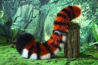 Tiger ear and tail set realistic faux fur  tiger tail and ear set tiger petplay set animal cosplay tail and ear tiger kemonomimi ears