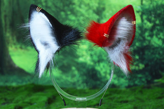 Faux fur dragon tail and ear anime cosplay fluffy tipped dragon wirin wickerbeast fursuit tail furry tail and ear lolita kemonomimi therian