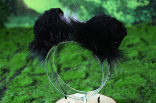 Faux fur shepherd dog tail and ear set Shiba Inu dog ear and tail anime cosplay black purple therian puppy ear and tail plug puppy girl kemonomimi