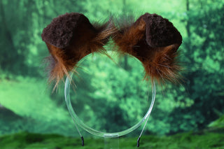 Faux fur shepherd dog tail and ear set Shiba Inu dog ear and tail anime cosplay brown coffee therian puppy ear tail plug puppy girl kemonomimi