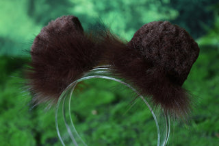 Faux fur shepherd dog tail and ear set Shiba Inu dog ear and tail anime cosplay brown coffee therian puppy ear tail plug puppy girl kemonomimi