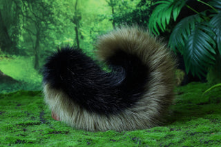Faux fur shepherd dog tail and ear set black green Shiba Inu dog ear and tail anime cosplay therian puppy ear and tail puppy girl kemonomimi