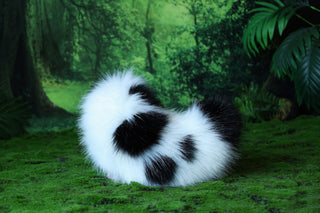 Faux fur shepherd dog tail and ear set Shiba Inu dog ear and tail plug anime cosplay black spots therian puppy ear tail dalmatian kemonomimi