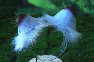 Realistic faux fur cat ears and tail blue kitten ears and tail butt plug kittenplay anime cosplay fox ears and tail therian wolf ear and tail kemonomimi