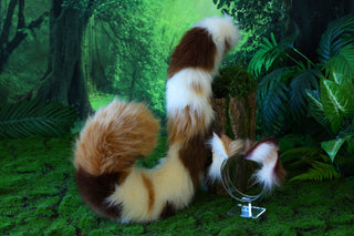 Realistic faux fur cat ears and tail kitten ears and tail butt plug kittenplay anime cosplay fox ears and tail wolf ear and tail kemonomimi therian