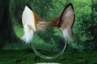 faux fur fluffy cat tail and ear splicing kitten tail plug and ear anime cosplay therian fox ear and tail wolf tail and ear dog puppy kemonomimi